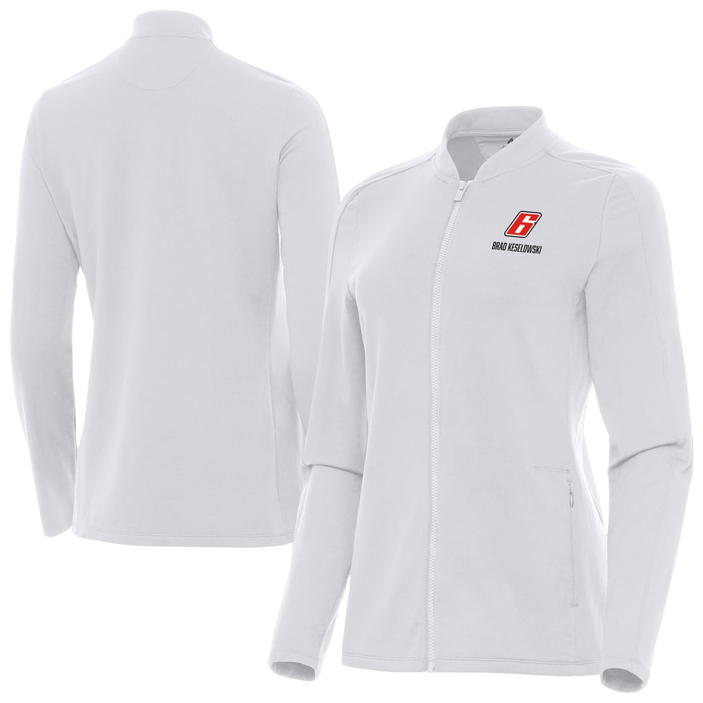  Brad Keselowski Antigua Women's Continual Full-Zip Jacket - White